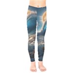 Ocean Sea Waves Kids  Leggings