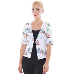 Cropped Button Cardigan 