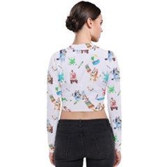 Long Sleeve Zip Up Bomber Jacket 