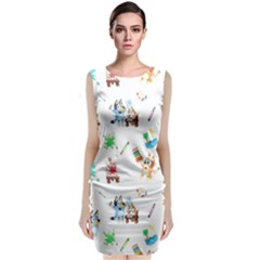 Sleeveless Velvet Midi Dress 