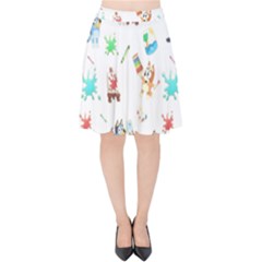 Velvet High Waist Skirt 