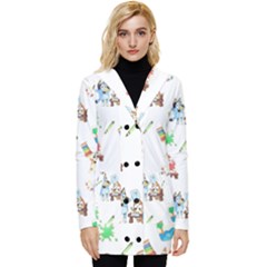 Button Up Hooded Coat  
