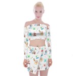 Bluey, Bluey merch, Bluey pattern, Bluey Bluey, bingo, Bluey design, bluey dog Off Shoulder Top with Mini Skirt Set Bluey, Bluey merch, Bluey pattern, Bluey Bluey, bingo, Bluey design, bluey dog Off Shoulder Top with Mini Skirt Set