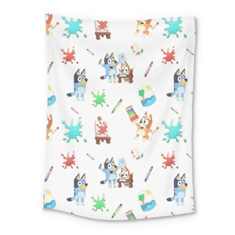 Bluey, Bluey merch, Bluey pattern, Bluey Bluey, bingo, Bluey design, bluey dog Medium Tapestry from ArtsNow.com