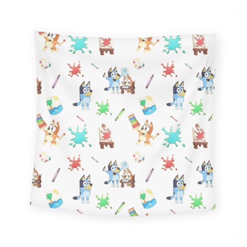 Bluey, Bluey merch, Bluey pattern, Bluey Bluey, bingo, Bluey design, bluey dog Square Tapestry (Small) from ArtsNow.com