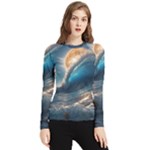 Ocean Sea Waves Women s Long Sleeve Rash Guard