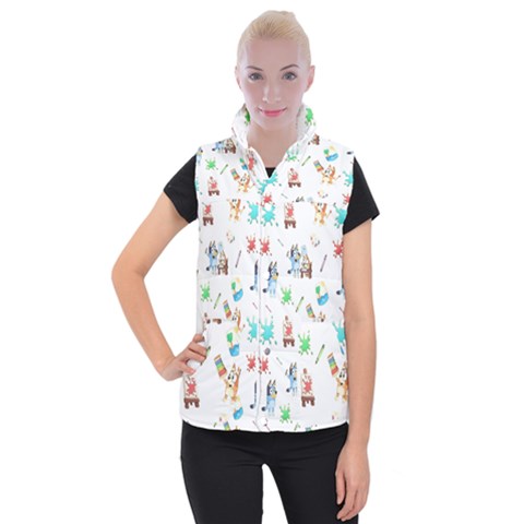 Bluey, Bluey merch, Bluey pattern, Bluey Bluey, bingo, Bluey design, bluey dog Women s Button Up Vest from ArtsNow.com
