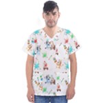 Bluey, Bluey merch, Bluey pattern, Bluey Bluey, bingo, Bluey design, bluey dog Men s V-Neck Scrub Top Bluey, Bluey merch, Bluey pattern, Bluey Bluey, bingo, Bluey design, bluey dog Men s V-Neck Scrub Top