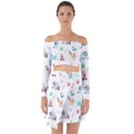 Bluey, Bluey merch, Bluey pattern, Bluey Bluey, bingo, Bluey design, bluey dog Off Shoulder Top with Skirt Set Bluey, Bluey merch, Bluey pattern, Bluey Bluey, bingo, Bluey design, bluey dog Off Shoulder Top with Skirt Set