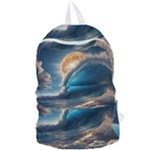 Ocean Sea Waves Foldable Lightweight Backpack