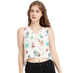 Bluey, Bluey merch, Bluey pattern, Bluey Bluey, bingo, Bluey design, bluey dog V-Neck Cropped Tank Top Bluey, Bluey merch, Bluey pattern, Bluey Bluey, bingo, Bluey design, bluey dog V-Neck Cropped Tank Top