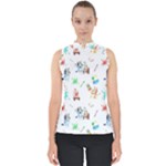 Bluey, Bluey merch, Bluey pattern, Bluey Bluey, bingo, Bluey design, bluey dog Mock Neck Shell Top Bluey, Bluey merch, Bluey pattern, Bluey Bluey, bingo, Bluey design, bluey dog Mock Neck Shell Top