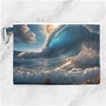 Ocean Sea Waves Canvas Cosmetic Bag (XL)
