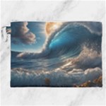 Ocean Sea Waves Canvas Cosmetic Bag (XXL)