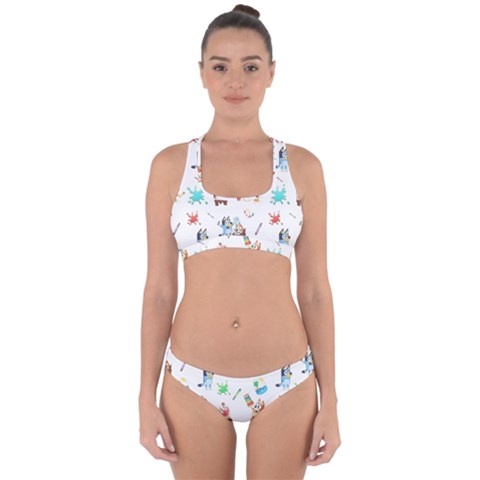 Bluey, Bluey merch, Bluey pattern, Bluey Bluey, bingo, Bluey design, bluey dog Cross Back Hipster Bikini Set from ArtsNow.com