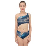 Ocean Sea Waves Spliced Up Two Piece Swimsuit