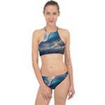 Ocean Sea Waves Halter Bikini Set
