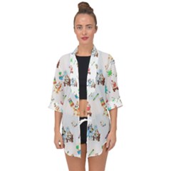 Open Front Chiffon Kimono 