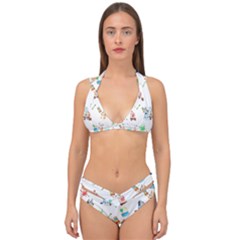 Double Strap Halter Bikini Set 