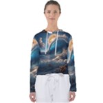 Ocean Sea Waves Women s Slouchy Sweat