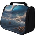 Ocean Sea Waves Full Print Travel Pouch (Big)