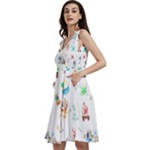 Bluey, Bluey merch, Bluey pattern, Bluey Bluey, bingo, Bluey design, bluey dog Sleeveless V-Neck Skater Dress with Pockets Bluey, Bluey merch, Bluey pattern, Bluey Bluey, bingo, Bluey design, bluey dog Sleeveless V-Neck Skater Dress with Pockets