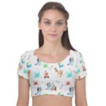 Bluey, Bluey merch, Bluey pattern, Bluey Bluey, bingo, Bluey design, bluey dog Velvet Short Sleeve Crop Top Bluey, Bluey merch, Bluey pattern, Bluey Bluey, bingo, Bluey design, bluey dog Velvet Short Sleeve Crop Top