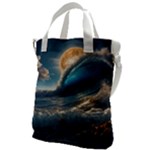 Ocean Sea Waves Canvas Messenger Bag