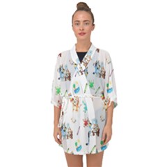 Half Sleeve Chiffon Kimono 