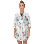 Bluey, Bluey merch, Bluey pattern, Bluey Bluey, bingo, Bluey design, bluey dog Half Sleeve Chiffon Kimono Bluey, Bluey merch, Bluey pattern, Bluey Bluey, bingo, Bluey design, bluey dog Half Sleeve Chiffon Kimono