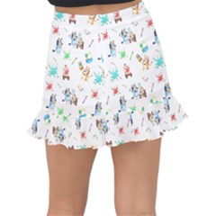 Fishtail Mini Chiffon Skirt 