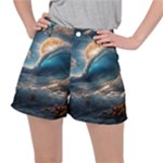 Ocean Sea Waves Women s Ripstop Shorts