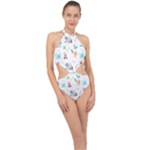 Bluey, Bluey merch, Bluey pattern, Bluey Bluey, bingo, Bluey design, bluey dog Halter Side Cut Swimsuit Bluey, Bluey merch, Bluey pattern, Bluey Bluey, bingo, Bluey design, bluey dog Halter Side Cut Swimsuit