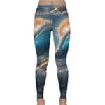 Ocean Sea Waves Lightweight Velour Classic Yoga Leggings