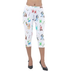 Lightweight Velour Capri Leggings  