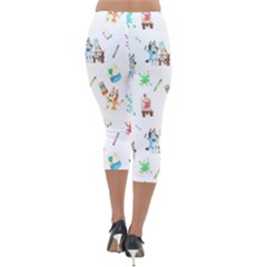 Lightweight Velour Capri Leggings  