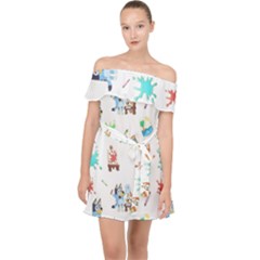 Off Shoulder Chiffon Dress 