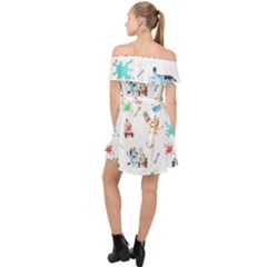 Off Shoulder Chiffon Dress 