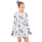 Bluey, Bluey merch, Bluey pattern, Bluey Bluey, bingo, Bluey design, bluey dog Kids Long Sleeve Dress Bluey, Bluey merch, Bluey pattern, Bluey Bluey, bingo, Bluey design, bluey dog Kids Long Sleeve Dress