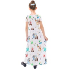 Kids  Short Sleeve Maxi Dress 