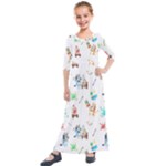 Bluey, Bluey merch, Bluey pattern, Bluey Bluey, bingo, Bluey design, bluey dog Kids Quarter Sleeve Maxi Dress Bluey, Bluey merch, Bluey pattern, Bluey Bluey, bingo, Bluey design, bluey dog Kids Quarter Sleeve Maxi Dress