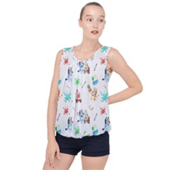 Bubble Hem Chiffon Tank Top 