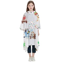 Bluey, Bluey merch, Bluey pattern, Bluey Bluey, bingo, Bluey design, bluey dog Kids  Hooded Rain Ponchos from ArtsNow.com