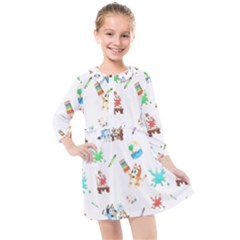 Kids  Quarter Sleeve Shirt Dress 