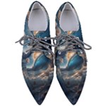 Ocean Sea Waves Pointed Oxford Shoes