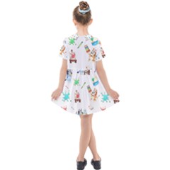 Kids  Short Sleeve Shirt Dress 
