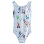 Bluey, Bluey merch, Bluey pattern, Bluey Bluey, bingo, Bluey design, bluey dog Kids Cut-Out Back One Piece Swimsuit Bluey, Bluey merch, Bluey pattern, Bluey Bluey, bingo, Bluey design, bluey dog Kids Cut-Out Back One Piece Swimsuit