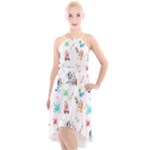 Bluey, Bluey merch, Bluey pattern, Bluey Bluey, bingo, Bluey design, bluey dog High-Low Halter Chiffon Dress Bluey, Bluey merch, Bluey pattern, Bluey Bluey, bingo, Bluey design, bluey dog High-Low Halter Chiffon Dress