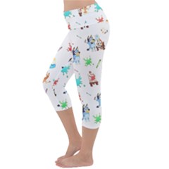 Lightweight Velour Capri Yoga Leggings 