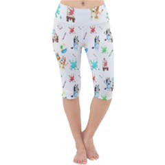Lightweight Velour Cropped Yoga Leggings 